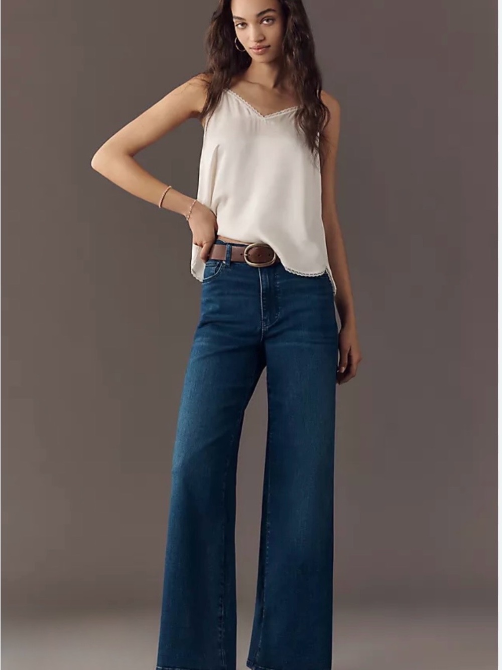 Frame Le Slim Palazzo Wide-Leg High-Rise Women’s Blue Jeans size 26